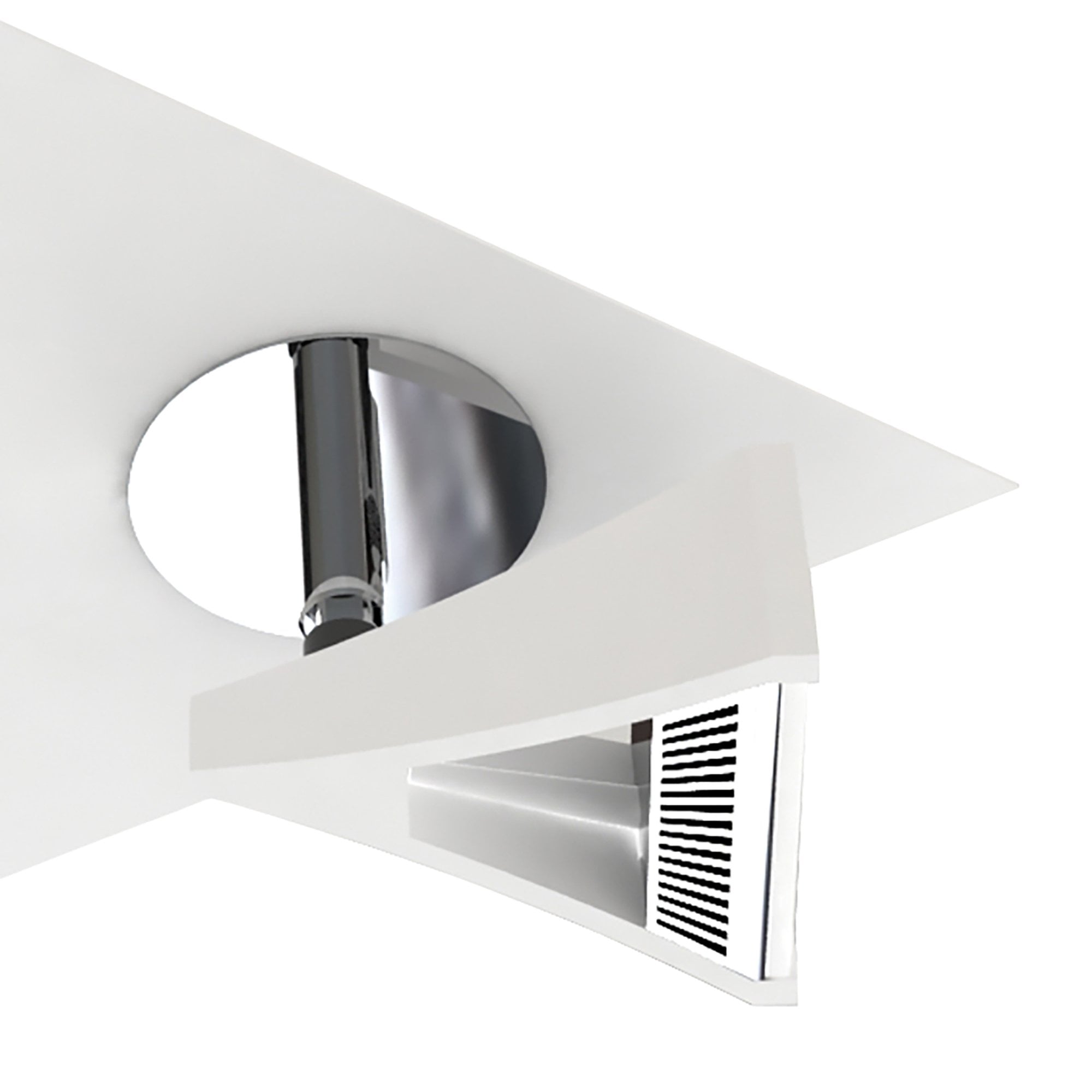 M8104/1 Filippo Spot Light 3 Light LED Triangular 5W Matt White/Polished Chrome