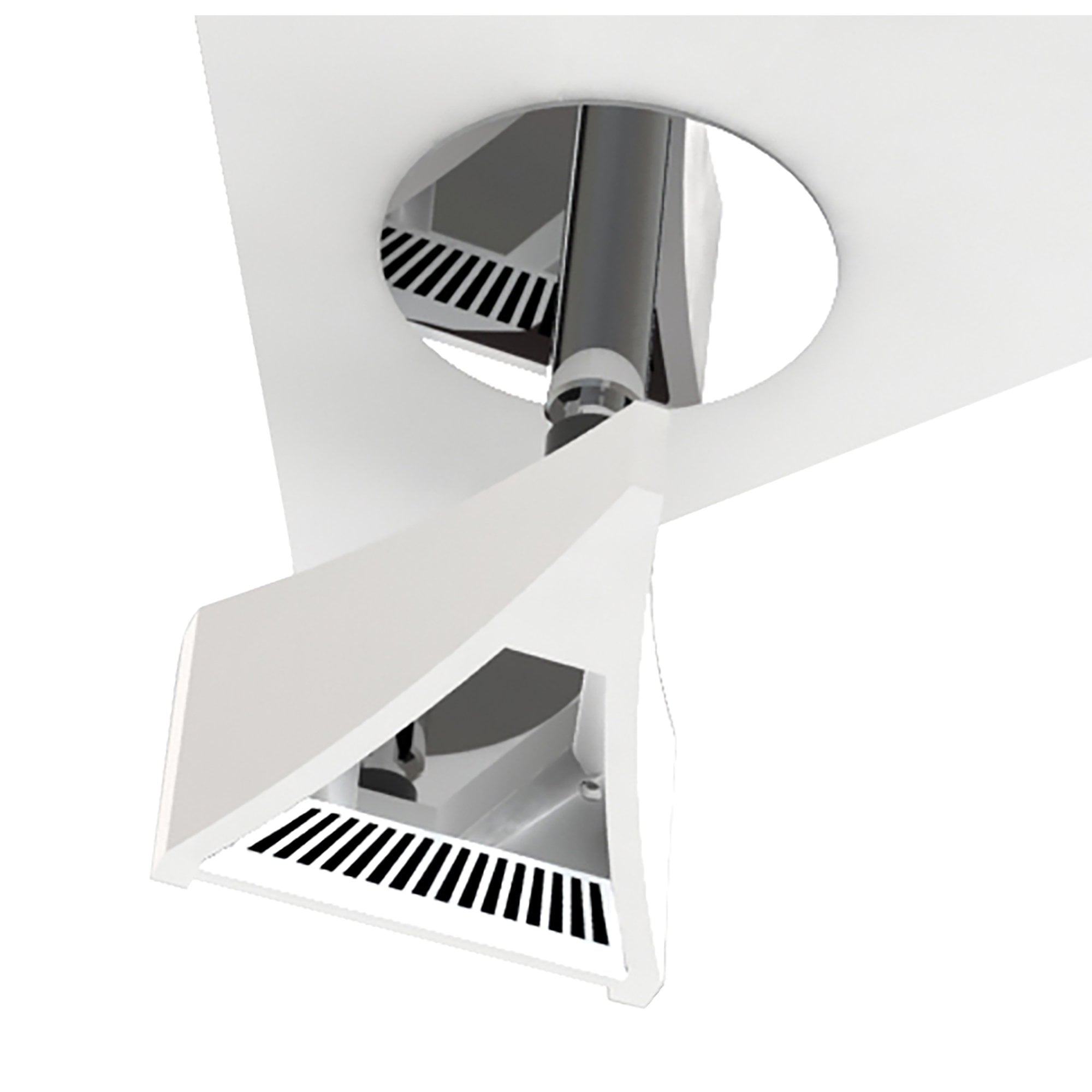 M8104/1 Filippo Spot Light 3 Light LED Triangular 5W Matt White/Polished Chrome