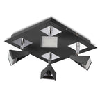 M8111/1 Filippo Spot Light 4 Light LED Square 20W Matt Black/Polished Chrome