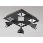 M8111/1 Filippo Spot Light 4 Light LED Square 20W Matt Black/Polished Chrome