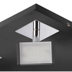 M8111/1 Filippo Spot Light 4 Light LED Square 20W Matt Black/Polished Chrome