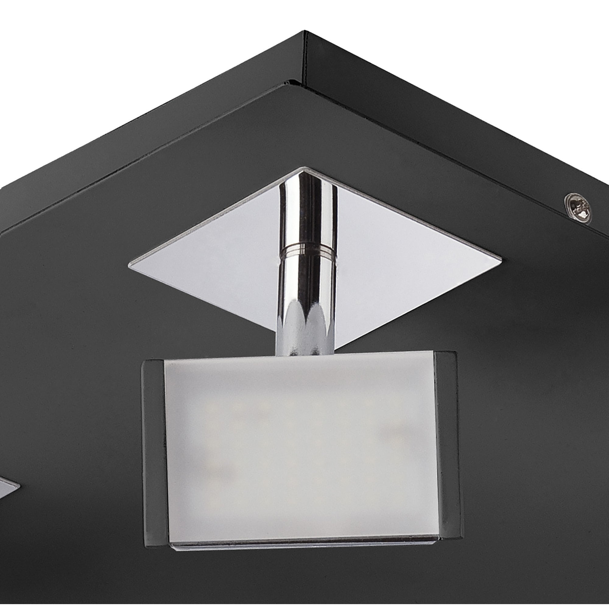 M8111/1 Filippo Spot Light 4 Light LED Square 20W Matt Black/Polished Chrome