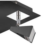 M8111/1 Filippo Spot Light 4 Light LED Square 20W Matt Black/Polished Chrome