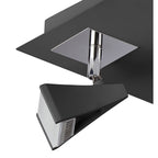 M8111/1 Filippo Spot Light 4 Light LED Square 20W Matt Black/Polished Chrome