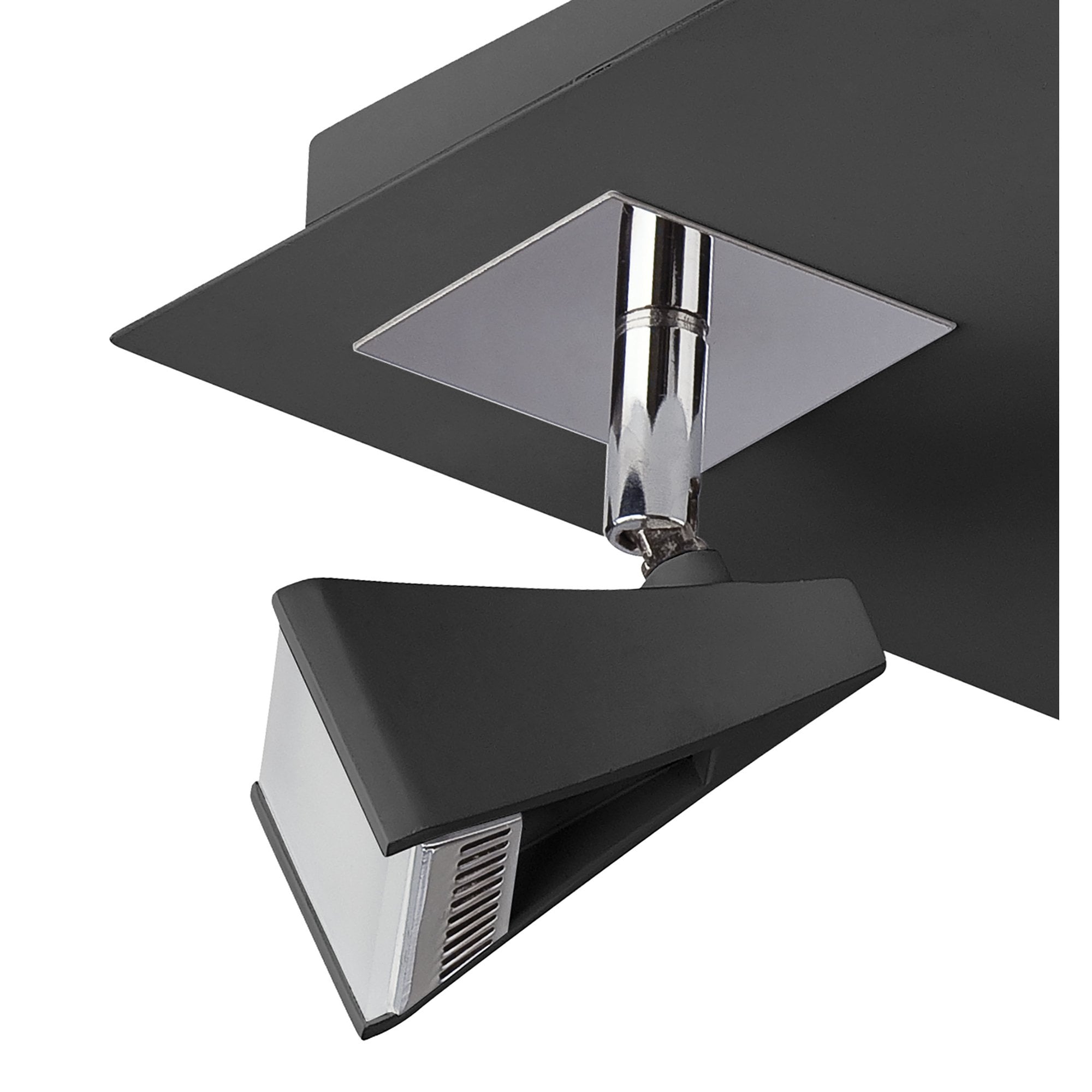 M8111/1 Filippo Spot Light 4 Light LED Square 20W Matt Black/Polished Chrome