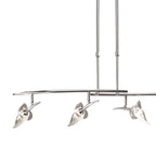 M0320 Flavia Telescopic Pendant Linear Bar 4 Light G9 Adjustable Heads Polished Chrome