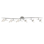 M0319 Flavia Linear Spot Light 6 Light G9 Adjustable Heads Polished Chrome