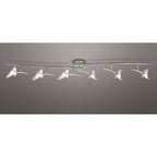 M0319 Flavia Linear Spot Light 6 Light G9 Adjustable Heads Polished Chrome