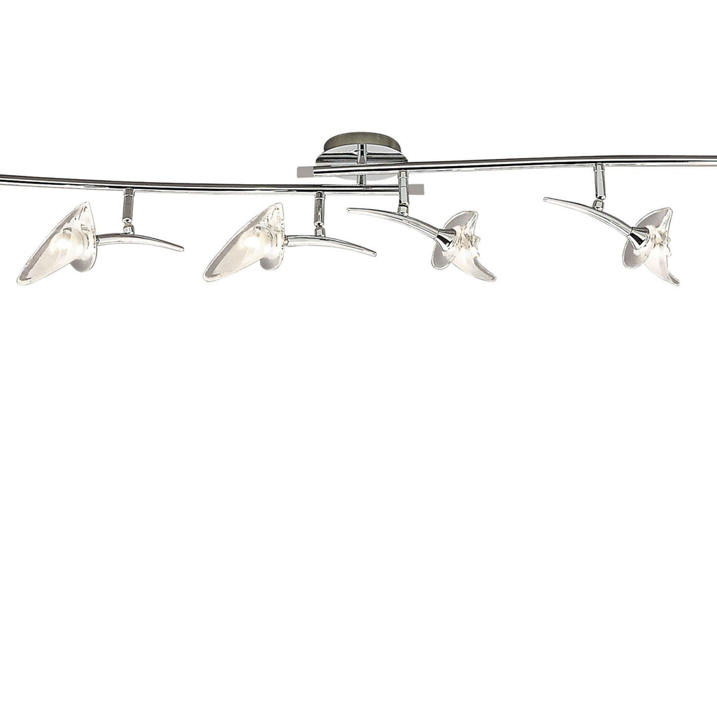 M0319 Flavia Linear Spot Light 6 Light G9 Adjustable Heads Polished Chrome