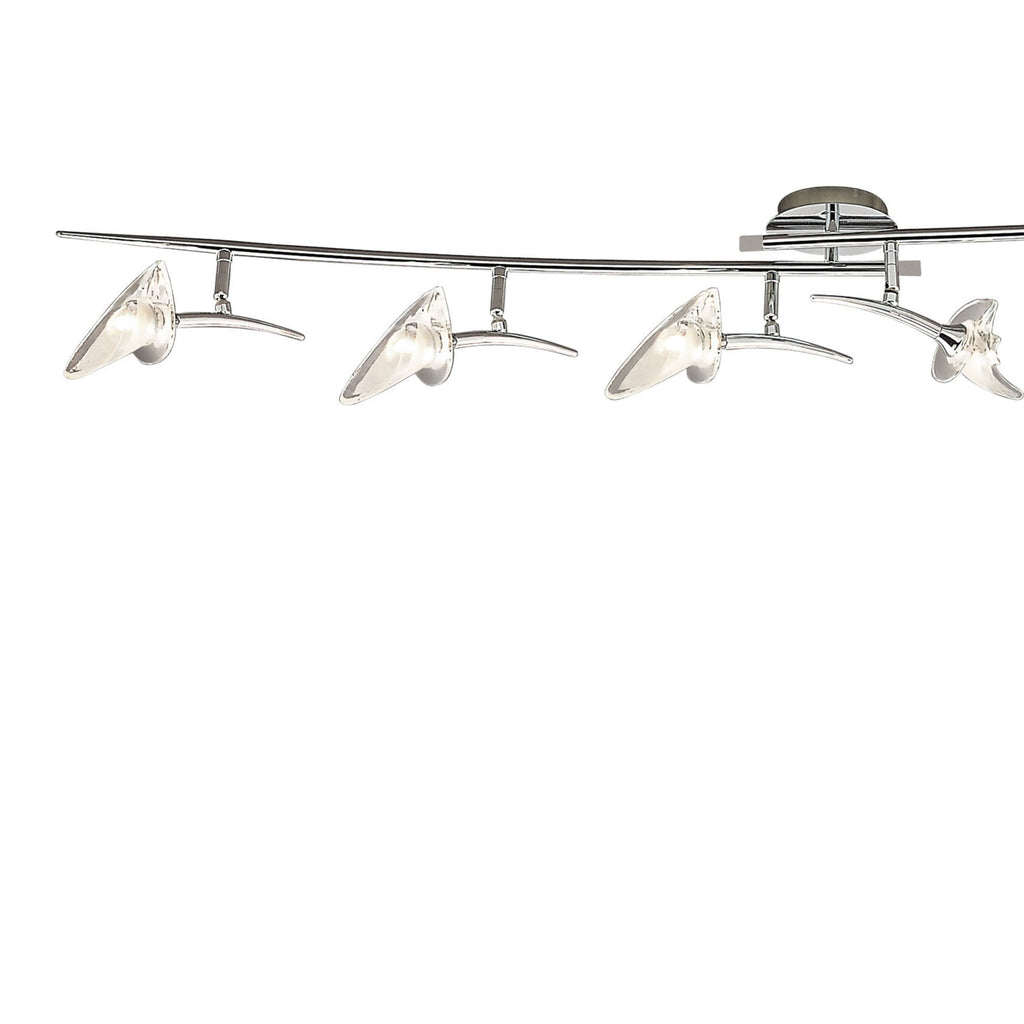 M0319 Flavia Linear Spot Light 6 Light G9 Adjustable Heads Polished Chrome