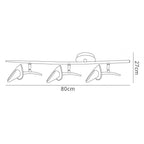 M0317BC Flavia Linear Spot Light 3 Light G9 Adjustable Heads Black Chrome