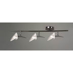 M0317BC Flavia Linear Spot Light 3 Light G9 Adjustable Heads Black Chrome