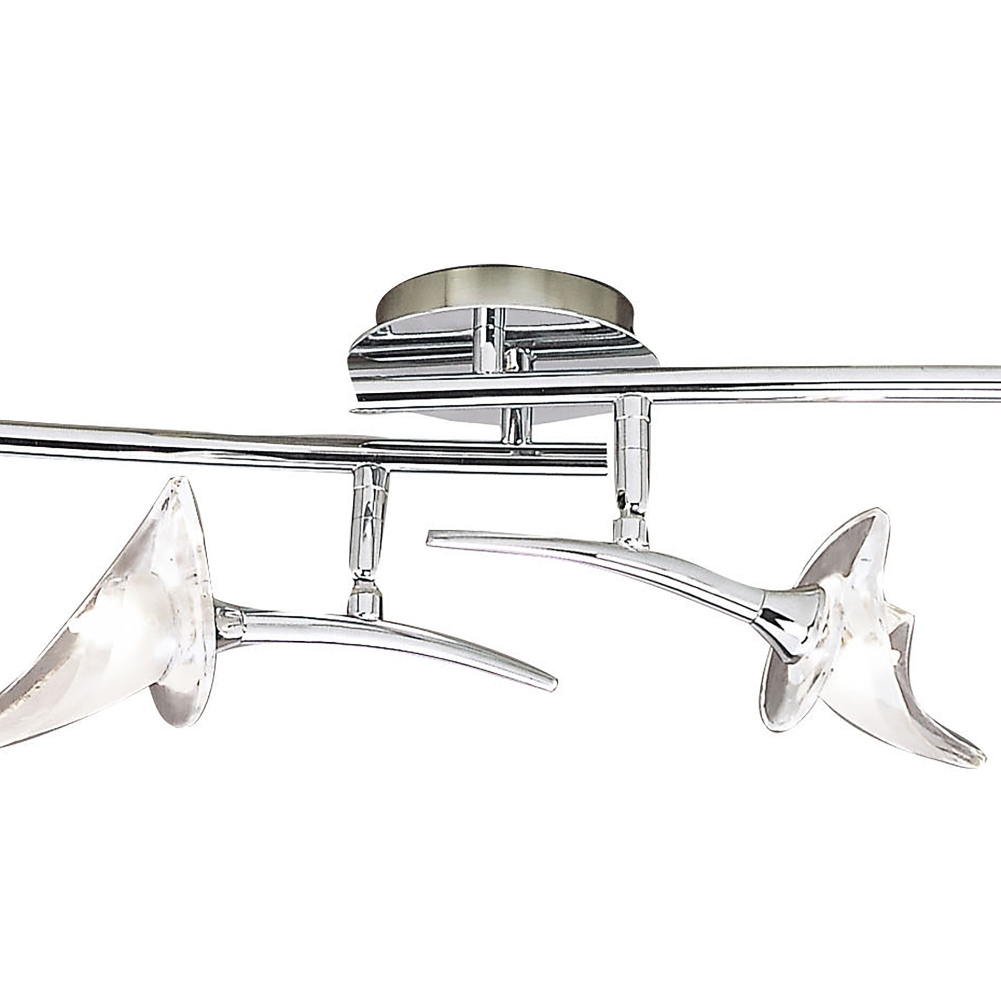 M0318 Flavia Linear Spot Light 4 Light G9 Adjustable Heads Polished Chrome