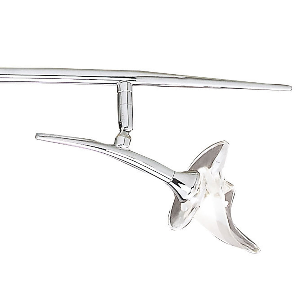 M0318 Flavia Linear Spot Light 4 Light G9 Adjustable Heads Polished Chrome
