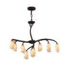 M3122 Forest Pendant 3 Arm 9 Light G9 Brown/Black Oxide