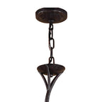 M3122 Forest Pendant 3 Arm 9 Light G9 Brown/Black Oxide