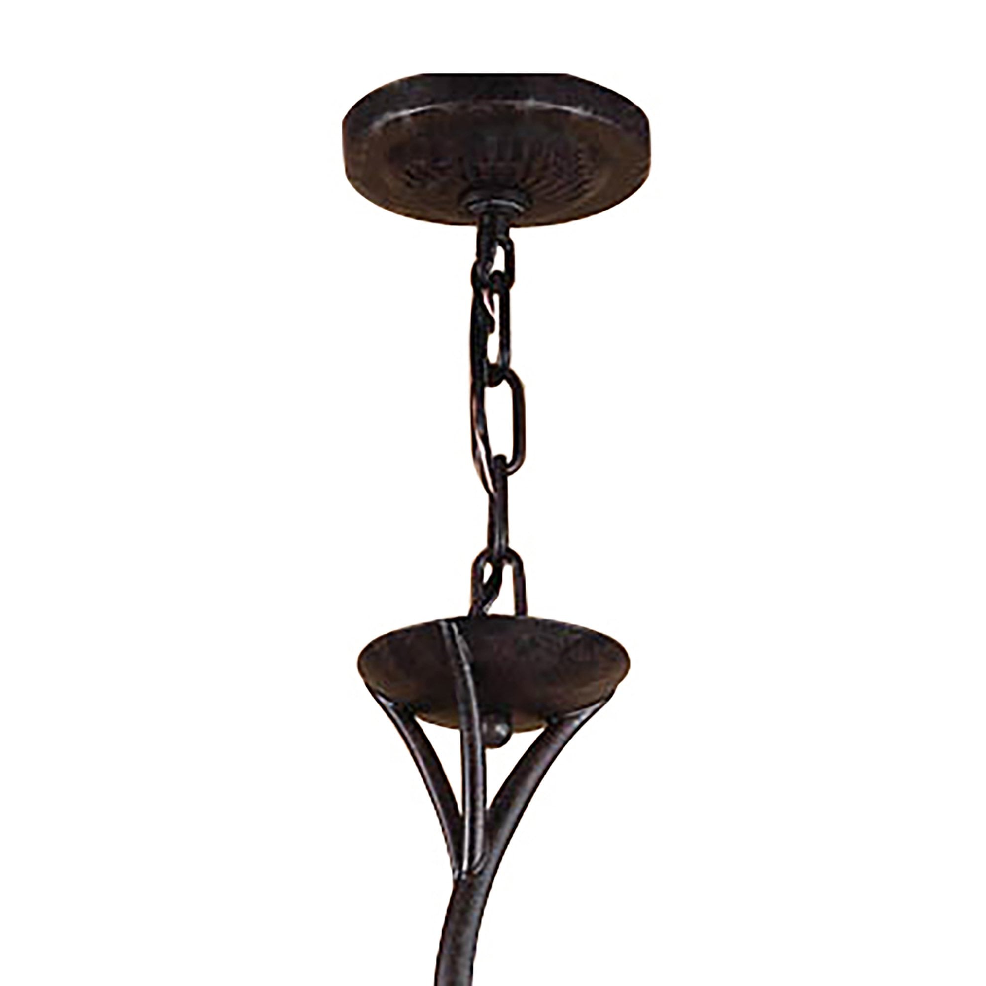 M3122 Forest Pendant 3 Arm 9 Light G9 Brown/Black Oxide