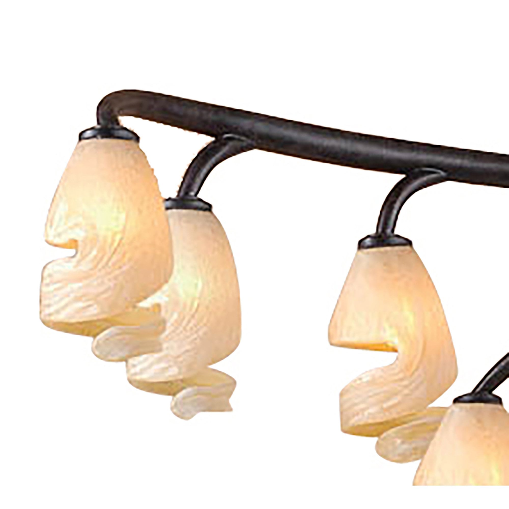 M3122 Forest Pendant 3 Arm 9 Light G9 Brown/Black Oxide