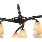 M3121 Forest Pendant 3 Arm 6 Light G9 Brown/Black Oxide