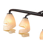 M3121 Forest Pendant 3 Arm 6 Light G9 Brown/Black Oxide