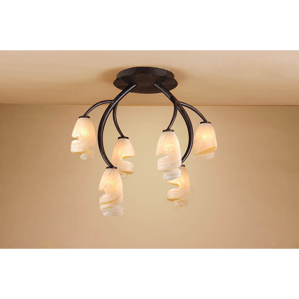 M3129 Forest Ceiling 6 Light G9 Brown/Black Oxide
