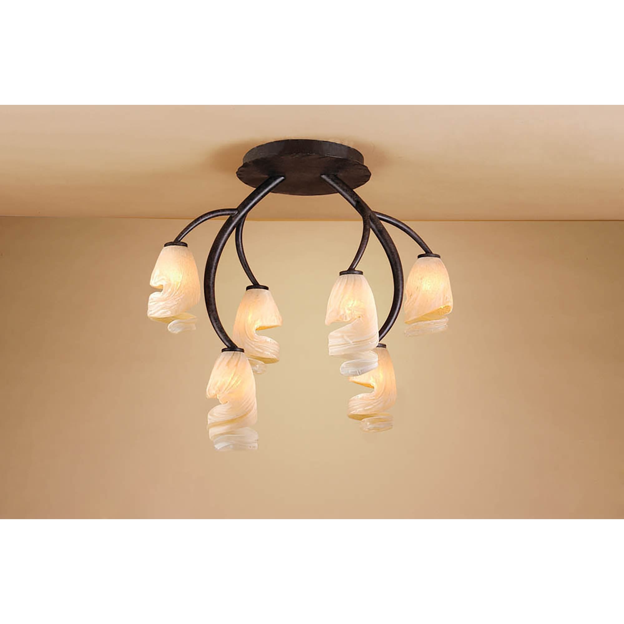 M3129 Forest Ceiling 6 Light G9 Brown/Black Oxide