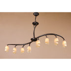 M3134 Forest Semi Ceililng 8 Light G9 Bar Brown Black Oxide