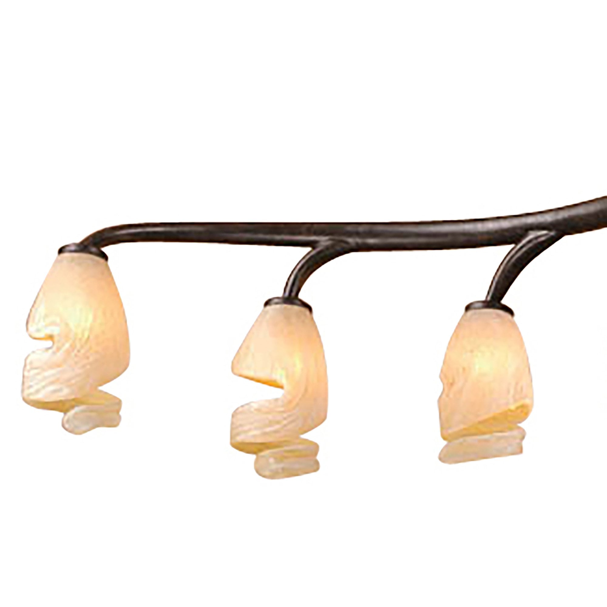 M3134 Forest Semi Ceililng 8 Light G9 Bar Brown Black Oxide