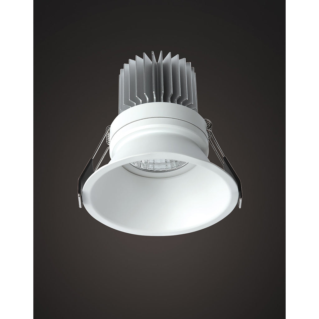 MC0072 Formentera Recessed Downlight 8.2cm Round 7W COB LED Matt White