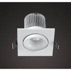 MC0080 Formentera Recessed Swivel Downlight 8cm Square 7W COB LED Matt White