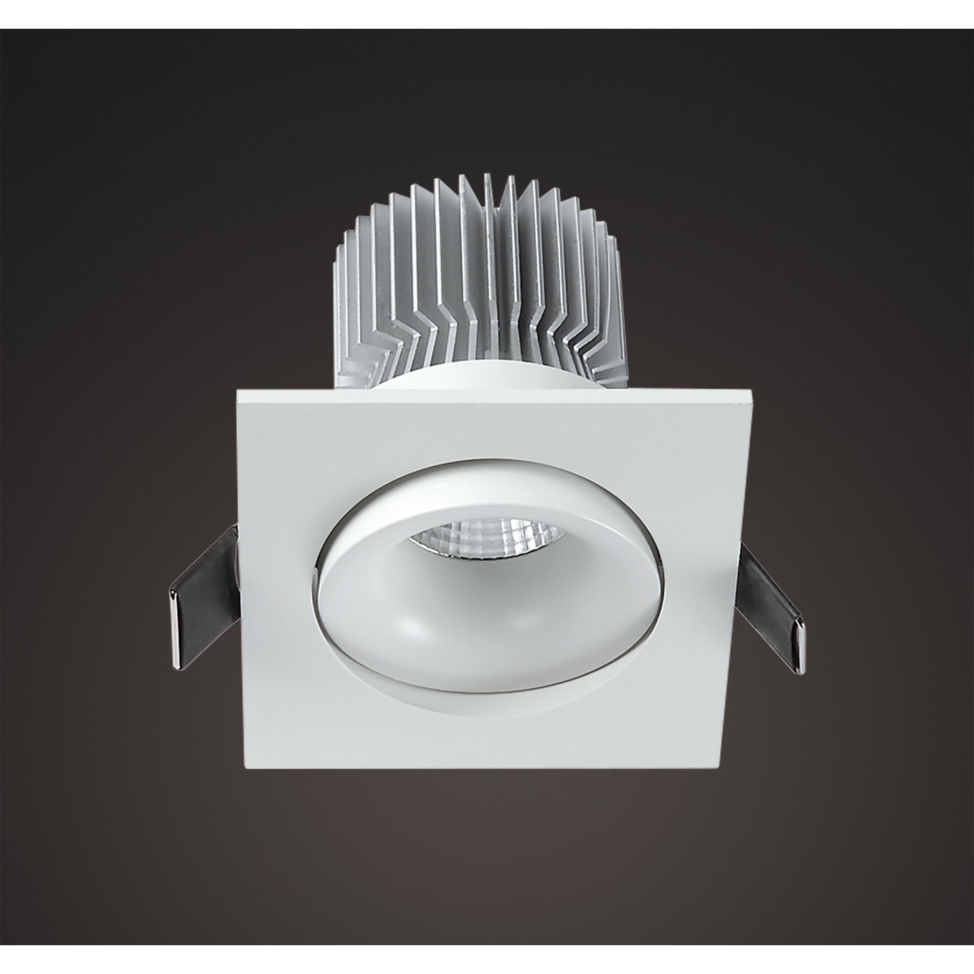 MC0080 Formentera Recessed Swivel Downlight 8cm Square 7W COB LED Matt White