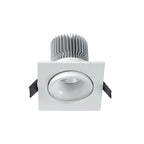 MC0080 Formentera Recessed Swivel Downlight 8cm Square 7W COB LED Matt White
