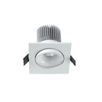 MC0080 Formentera Recessed Swivel Downlight 8cm Square 7W COB LED Matt White