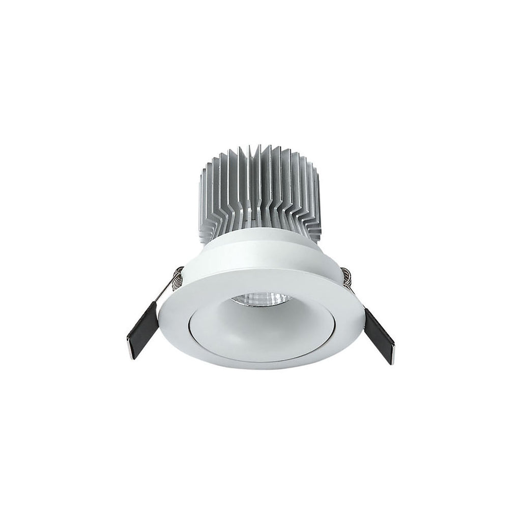 MC0078 Formentera Recessed Swivel Downlight 10.75cm Round 12W COB LED Matt White