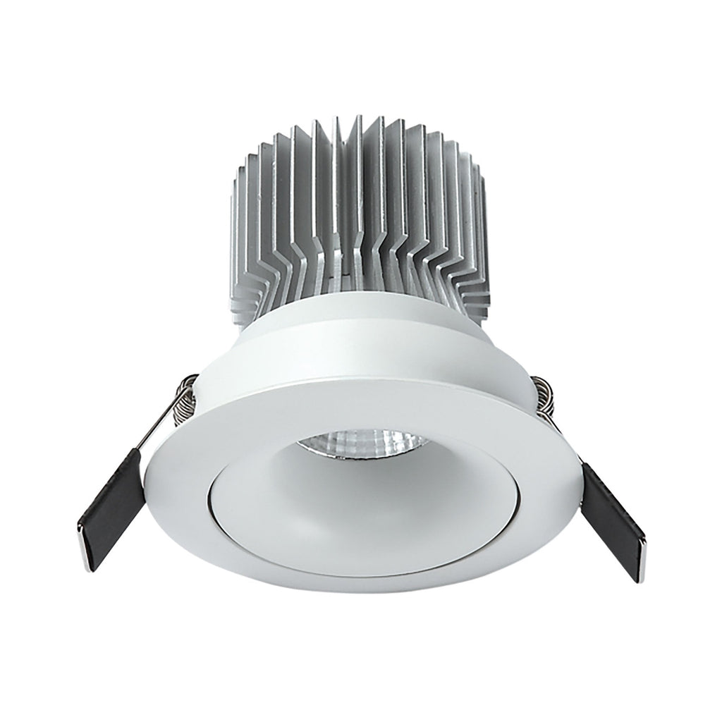 MC0076 Formentera Recessed Swivel Downlight 8cm Round 7W COB LED Matt White