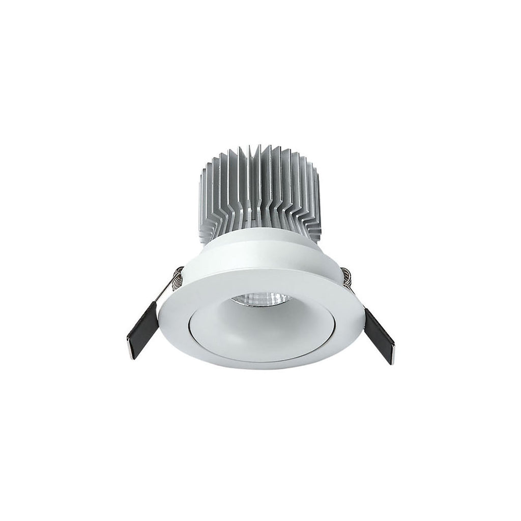 MC0076 Formentera Recessed Swivel Downlight 8cm Round 7W COB LED Matt White
