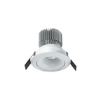 MC0076 Formentera Recessed Swivel Downlight 8cm Round 7W COB LED Matt White