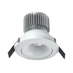 MC0075 Formentera Recessed Swivel Downlight 8cm Round 7W COB LED Matt White