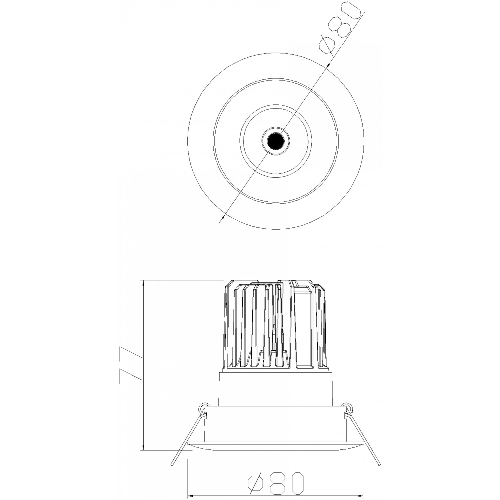 MC0075 Formentera Recessed Swivel Downlight 8cm Round 7W COB LED Matt White