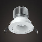 MC0075 Formentera Recessed Swivel Downlight 8cm Round 7W COB LED Matt White