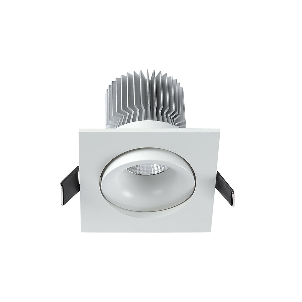 MC0079 Formentera Recessed Swivel Downlight 8cm Square 7W COB LED Matt White