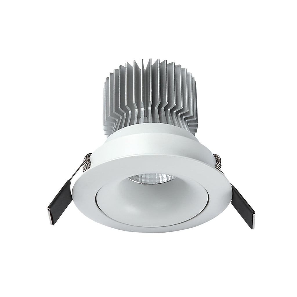 MC0077 Formentera Recessed Swivel Downlight 10.75cm Round 12W COB LED Matt White