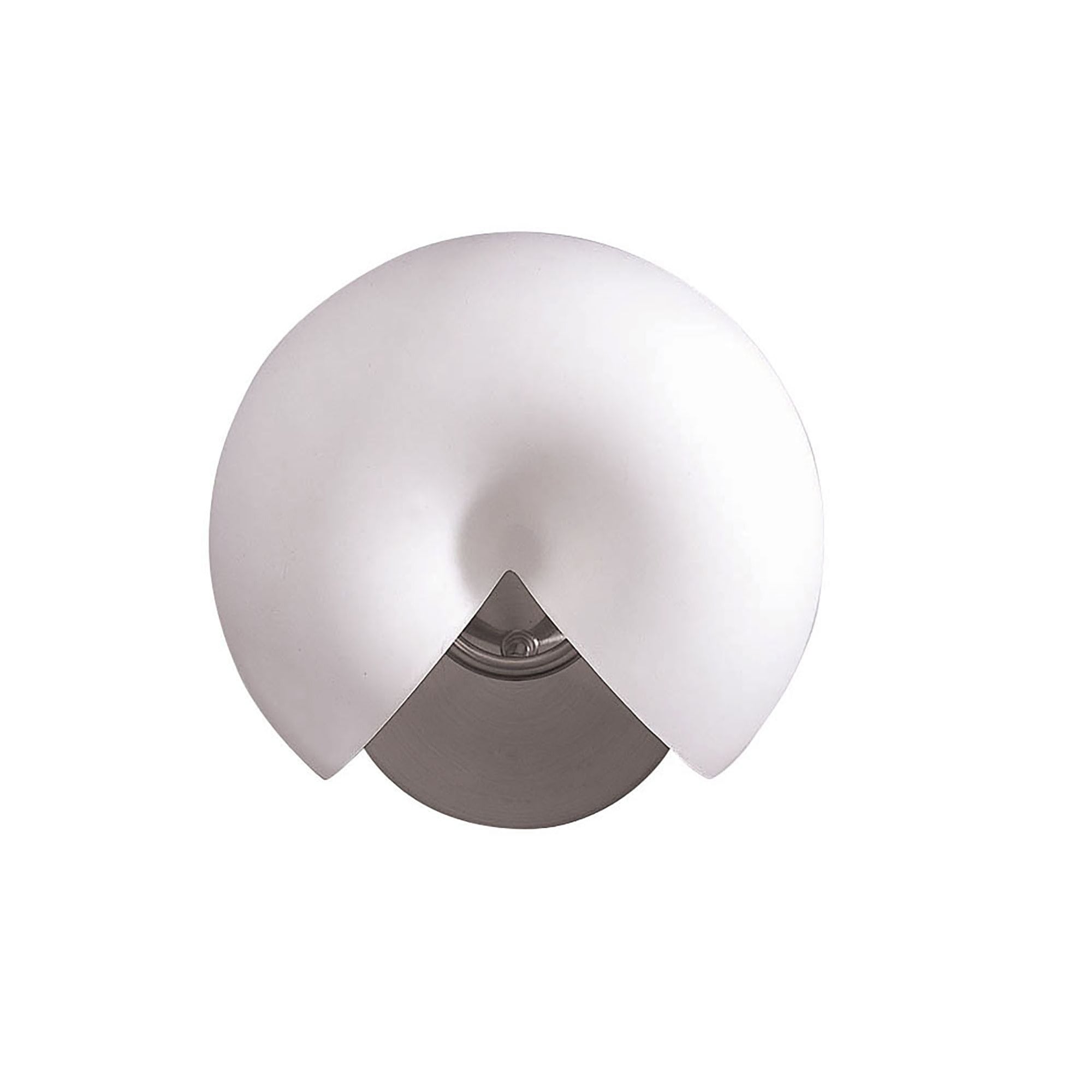 M0060/S Fosil Wall Lamp Switched 2 Light G9 Satin Nickel/Frosted White Glass