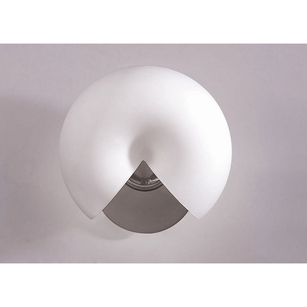 M0060/S Fosil Wall Lamp Switched 2 Light G9 Satin Nickel/Frosted White Glass