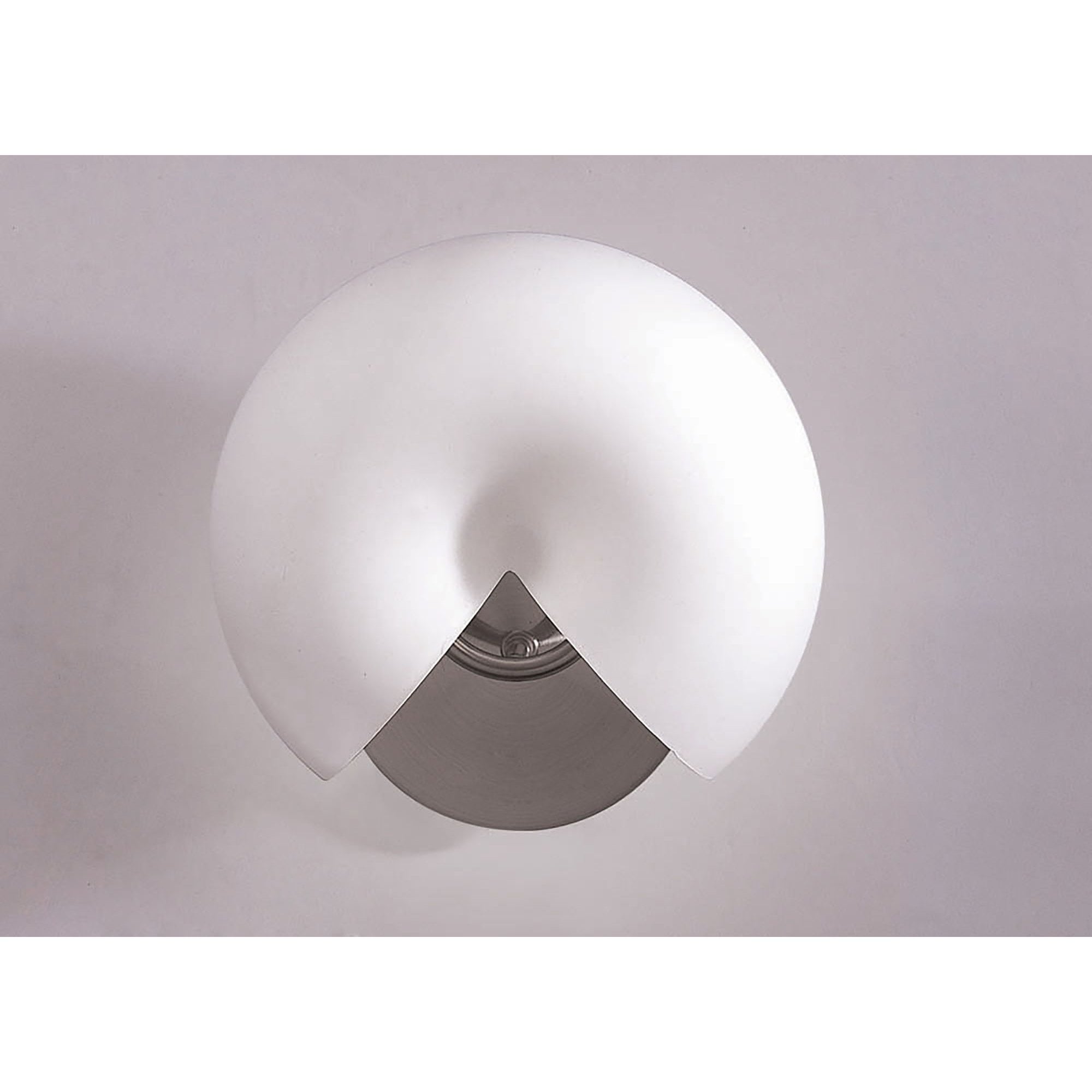 M0060/S Fosil Wall Lamp Switched 2 Light G9 Satin Nickel/Frosted White Glass
