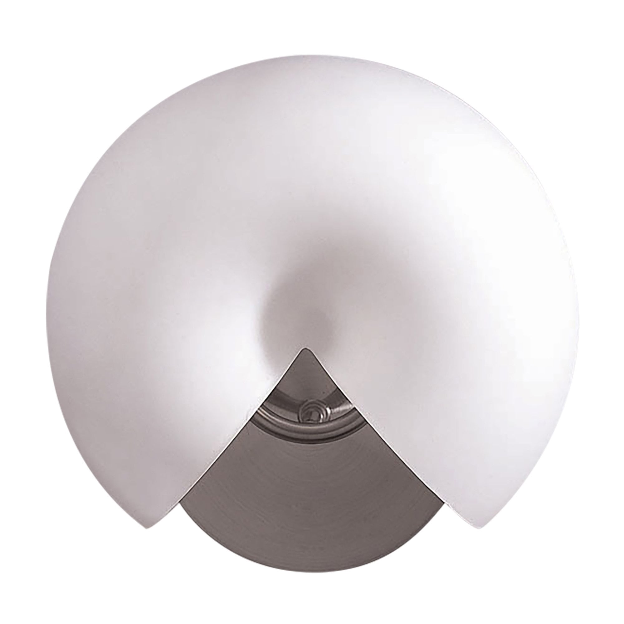 M0060/S Fosil Wall Lamp Switched 2 Light G9 Satin Nickel/Frosted White Glass