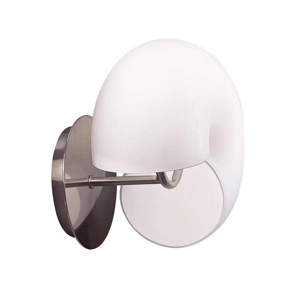 M0060/S Fosil Wall Lamp Switched 2 Light G9 Satin Nickel/Frosted White Glass