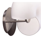 M0060/S Fosil Wall Lamp Switched 2 Light G9 Satin Nickel/Frosted White Glass