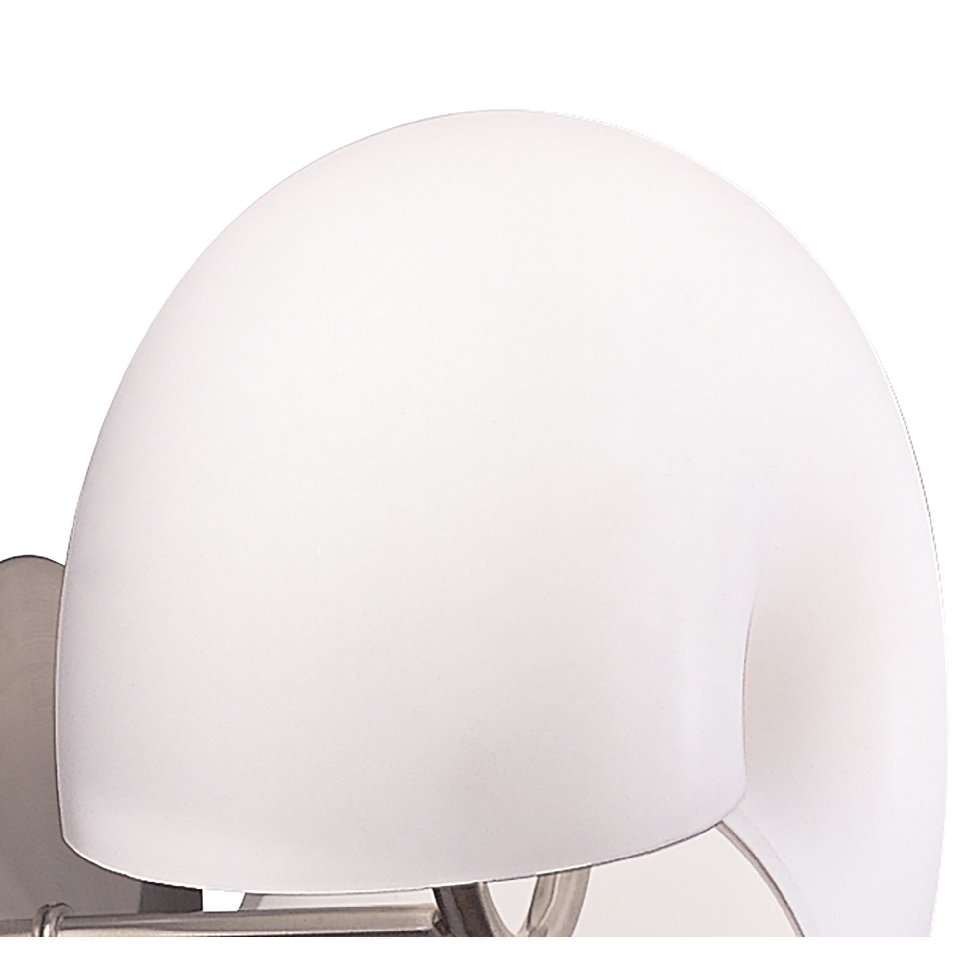 M0060/S Fosil Wall Lamp Switched 2 Light G9 Satin Nickel/Frosted White Glass