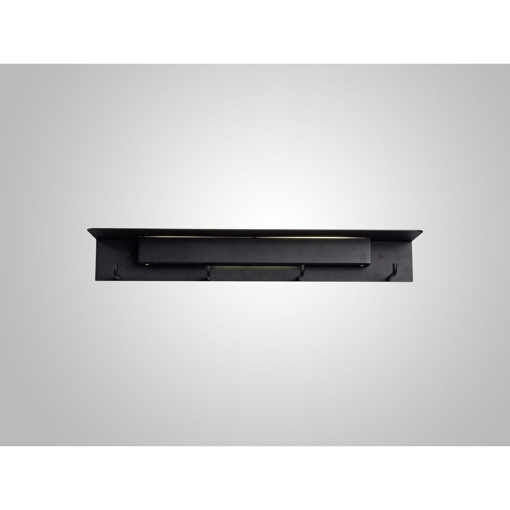 M6866 Fuerteventura Wall Lamp Coat Rack 9W LED Matt Black